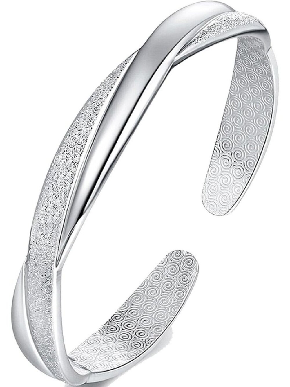 Elegant Sterling Silver Stackable Bracelet for Women - Italian Design